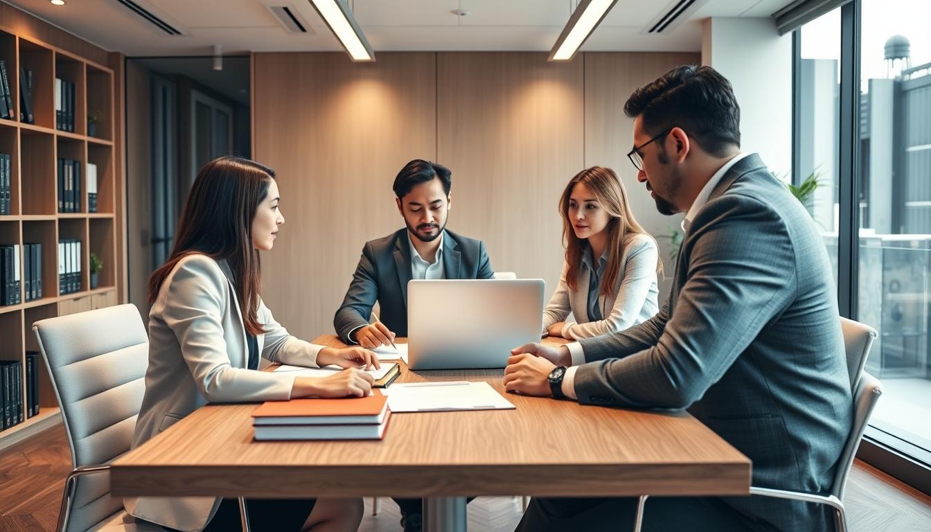 Senior legal team and family support